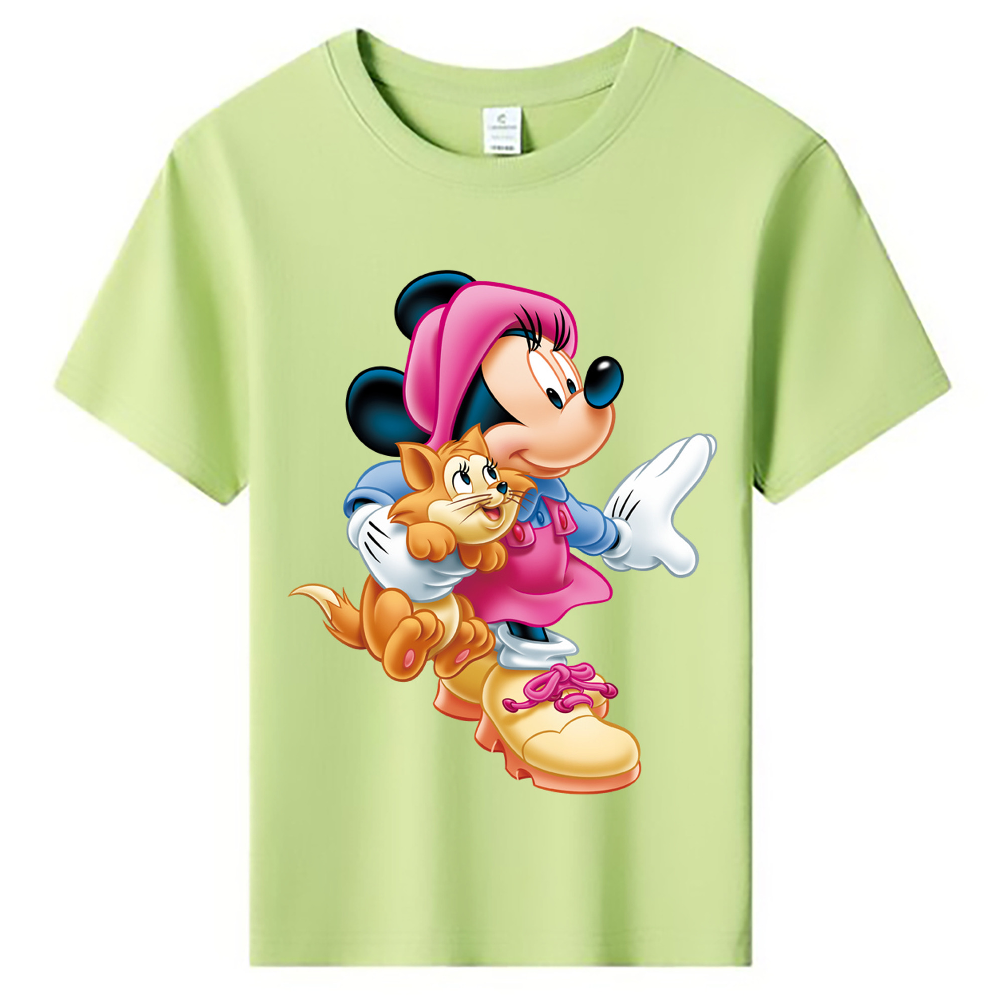 ミッキーマウス Mickey Mouse 綿100％キッズTシャツ（フロントプリント）